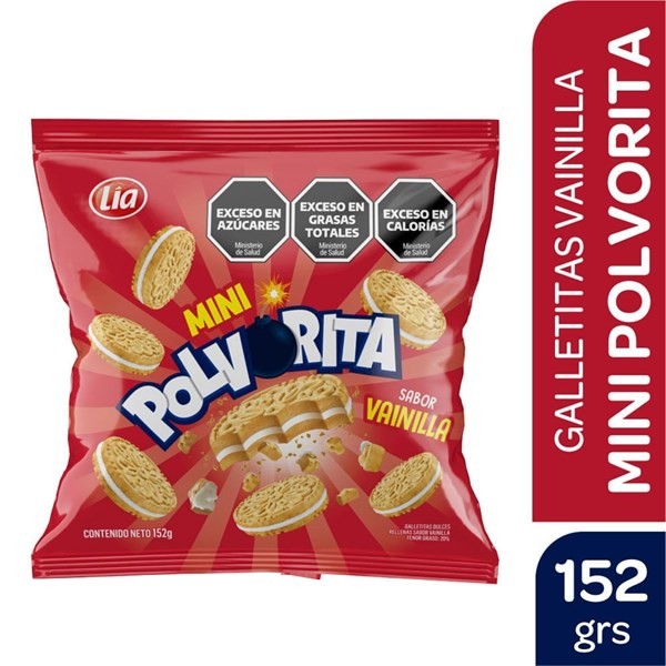 Galletitas Polvorita Mini Rellenas Sabor Vainilla 152 G. #1