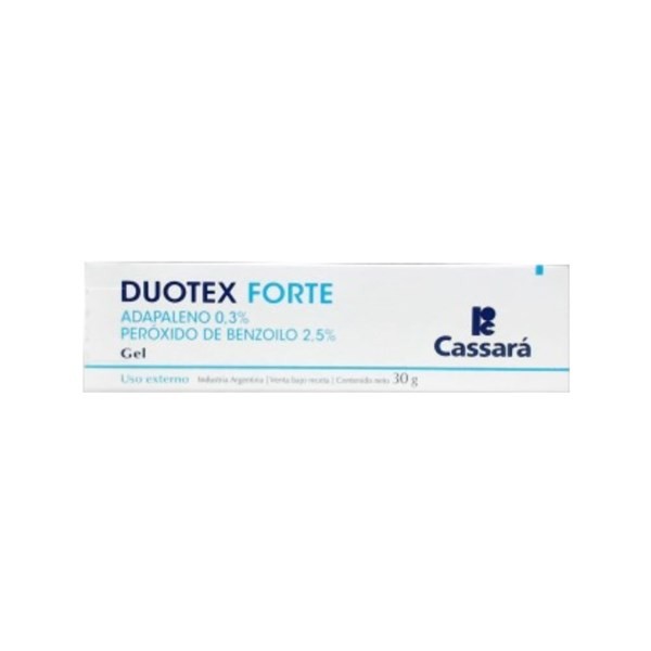 Cassara Duotex Forte Adapaleno + Benzoílo,Peróxido Gel x 30 g #1