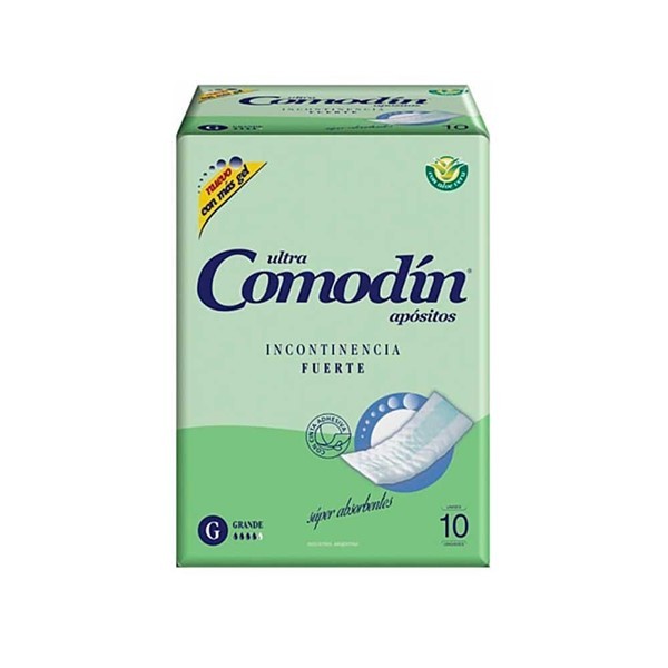 Comodin Apositos Incontinencia Fuerte (con Cinta Adhesiva) X10 Gde. alt