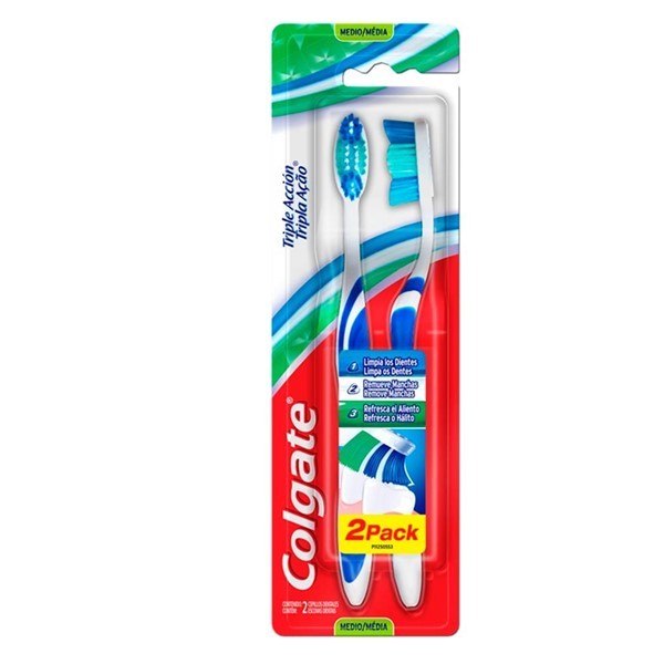Cepillo Dental Colgate Triple Acción Medio 2 U alt