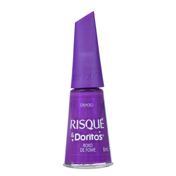 Risque Esmalte de Uñas Hipoalergénico Doritos Color Roxo de Fome Cremoso