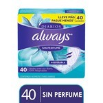 Protectores Diarios Always Respirable x 40 un #12