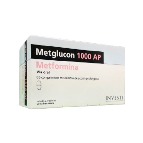 Siegfried Metglucon 1000 Ap 1000 Mg Metformina x 60 Comp Recubiertos #1