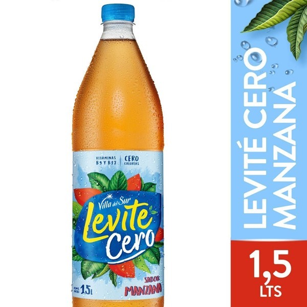 Agua Saborizada Villa Del Sur Levite Manzana Cero Sin Gas 1.5 L