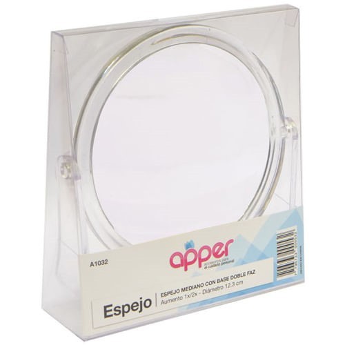 Apper Espejo Mediano Con Base Doble Faz #1