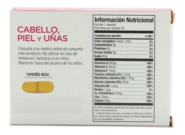 Vitamin Way Suplemento Dietario Cabello Piel Y Uñas (30 Cápsulas) alt
