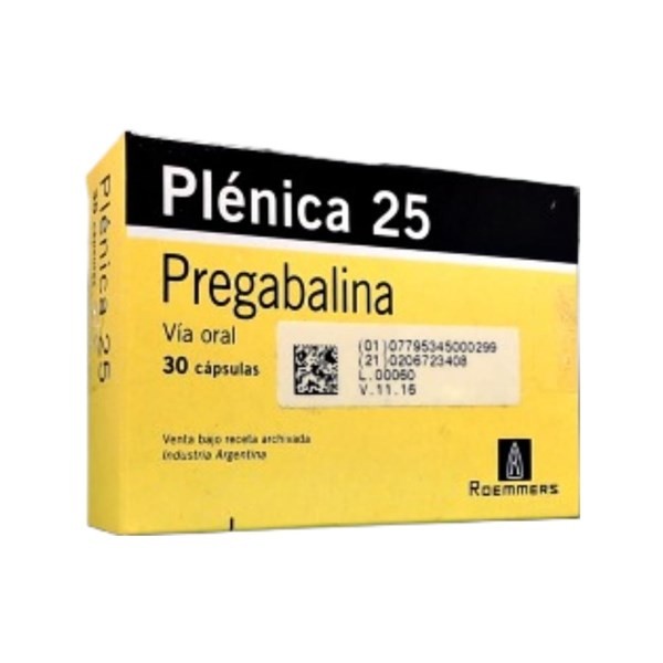 Roemmers Plenica 25 Mg Pregabalina x 30 Cáps #1