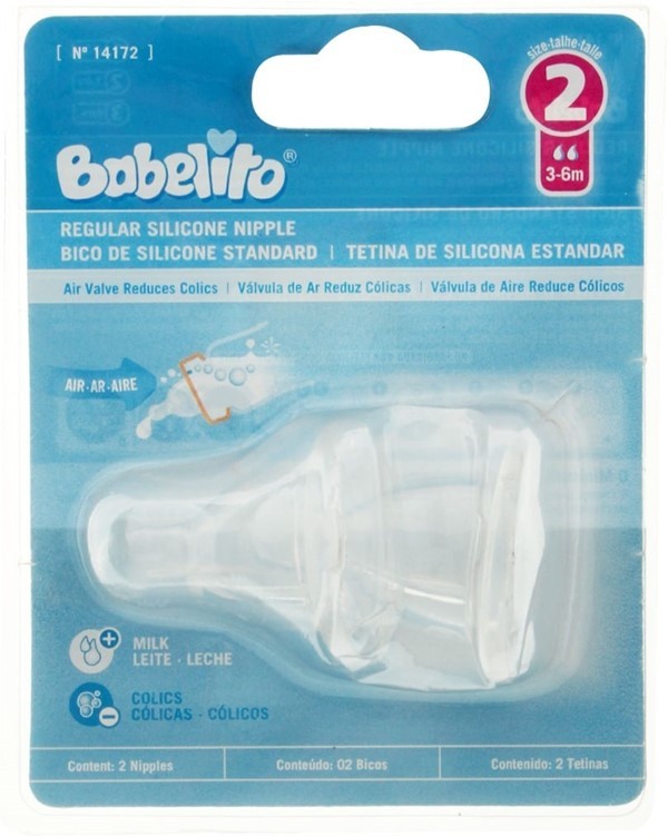 Babelito Tetina De Silicona Estándar Anticólicos T2 X 2 un