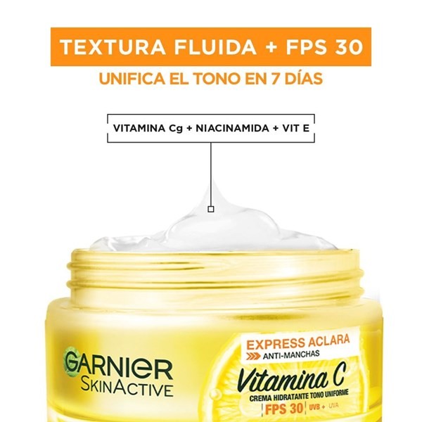 Garnier Crema Hidratante Tono Uniforme Facial Fps30 50 ml alt