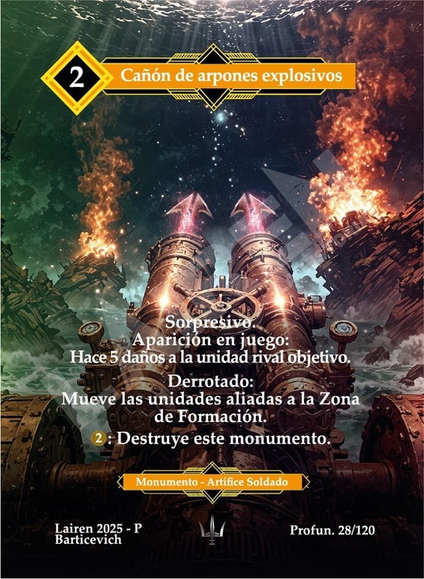 028 Cañon De Arpones Explosivos Full Art - Coste 2