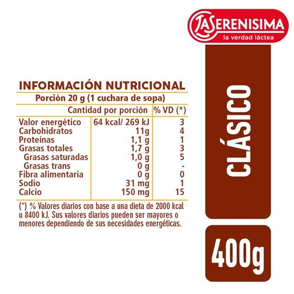 Dulce De Leche Clasico La Serenisima 400 Gr alt
