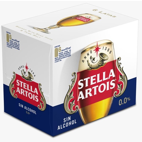 Cerveza Blanca Stella Artois 0.0 X6 473 cc. #1