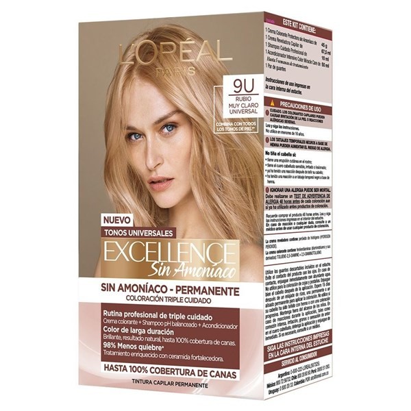 Kit de coloración sin amoníaco | 9U rubio