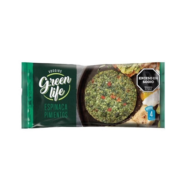 Medallón Veggies Green Life de Espinaca Y Pimiento 380 g #1