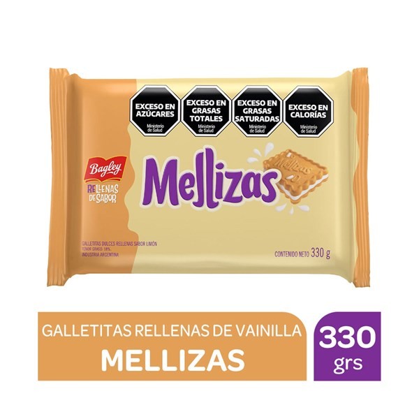 Galletitas de Vainillas Mellizas Rellenas de Limón x 3 110 g #1