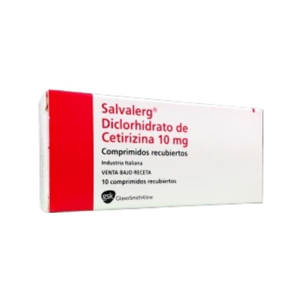 Glaxo Smithkline Salvalerg Cetirizina 10 Mg x 10 Comp #1
