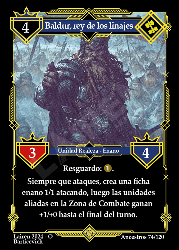 74 Baldur, Rey De Los Linajes - Coste 4