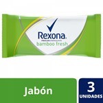 Rexona Jabón en Barra Bamboo Fresh 125 gr (3 Unidades) #1