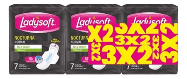 TOALLA FEMENINA LADYSOFT NOCTURNA C/ALAS X7 3X2 #1