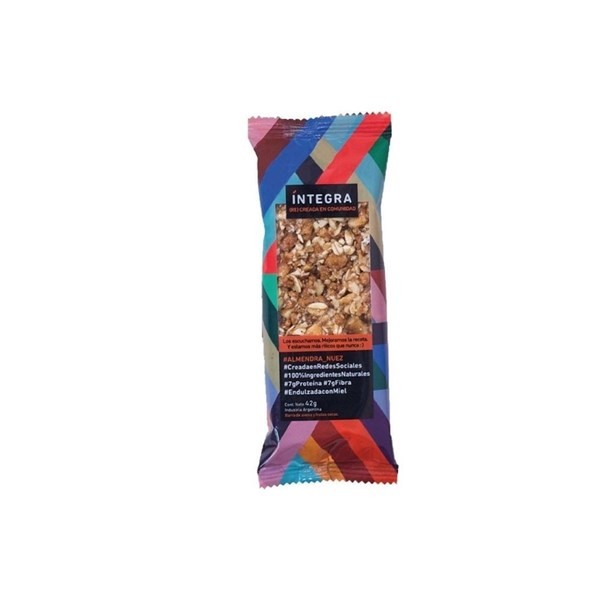 Barra de Cereal Integra de Almendra Y Nuez x 42 g