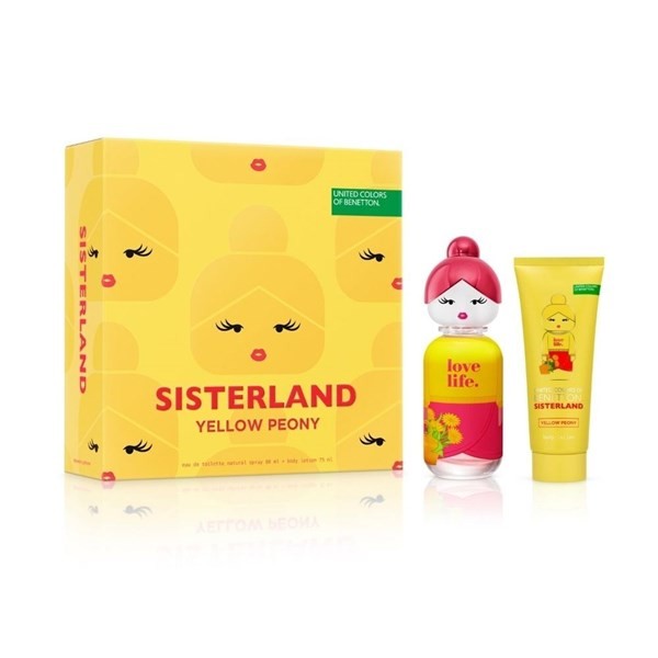 Set Benetton Sisterland Yellow Edt x 80 ml + Body Lotion x 75 ml #1