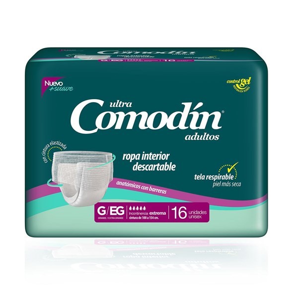 Comodin Ropa Interior Adulto Descartable (16 Unidades) Talle g / Xg