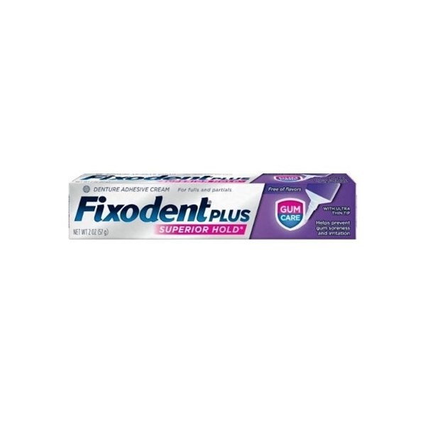 Adhesivo Dental Protector Fixodent Gum Care | 57 G