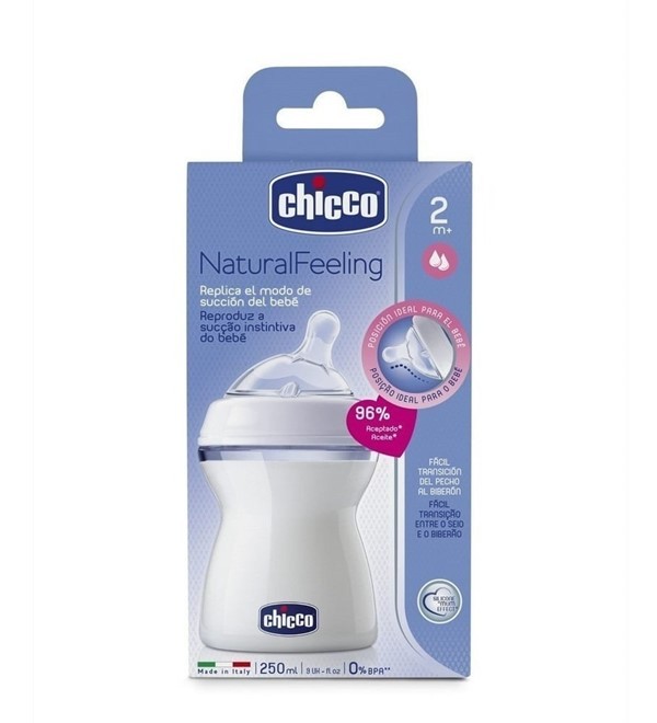 Chicco Biberon Natural Feeling Flujo Medio 2 meses 250 ml alt