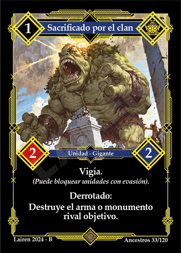 33 Sacrificado Por El Clan - Coste 1