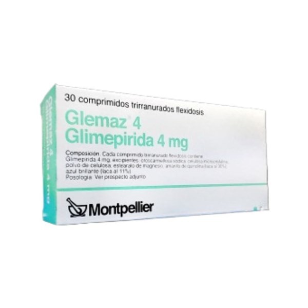 Montpellier Glemaz 4 Mg Glimepiride x 30 Comp. Trirran #1