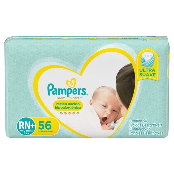 Pampers Pañales Premium Care Talle Rn (56 Unidades) alt
