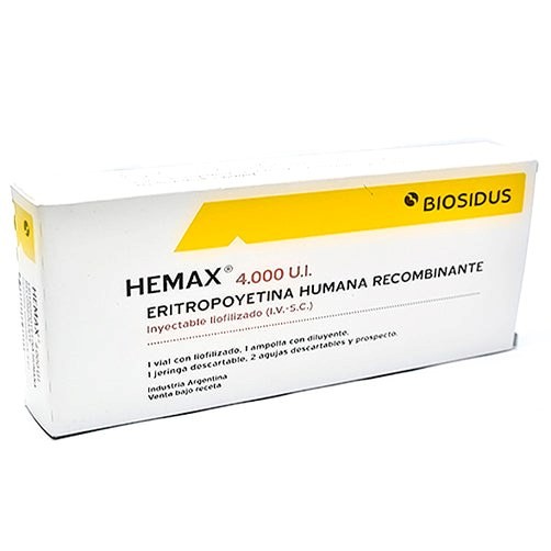 Hemax Eritropoyetina Humana 4000Ui |X Ampolla #1