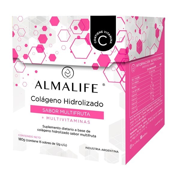 Almalife Colageno Hidrolizado Sabor Multifruta (15 Sobres) alt
