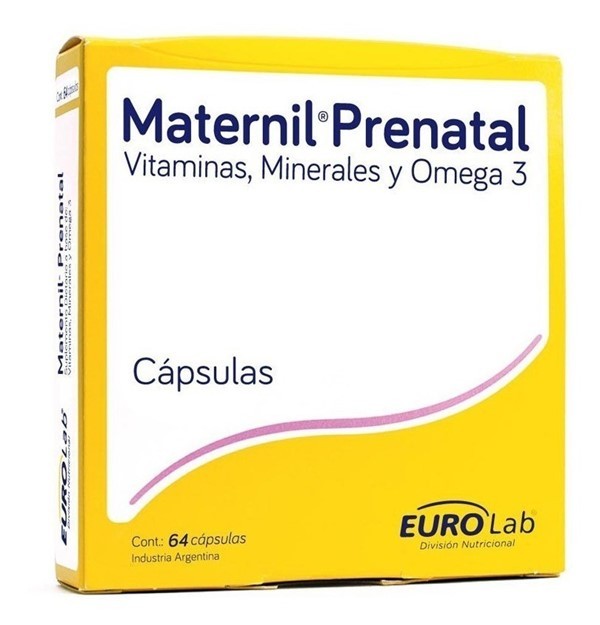 Maternil Suplemento Dietario Prenatal 64 cápsulas alt