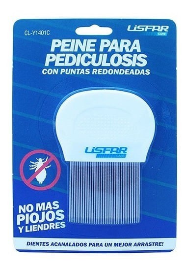 Lisfar Peine Pediculolis Metal Mango Plastico