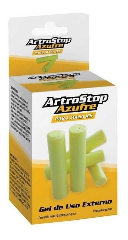 Artrostop Azufre Gel Para Masaje Sobres 10 x 5 g #1
