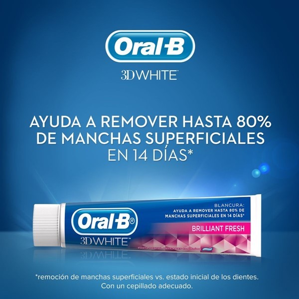 Oral-B 3D White Brilliant Fresh Pasta Dental 70 g | Blanqueamiento avanzado y frescura alt