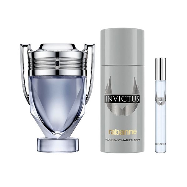 Set Invictus EDT 100ml + Deo 150ml + EDT 10ml Paco Rabanne alt