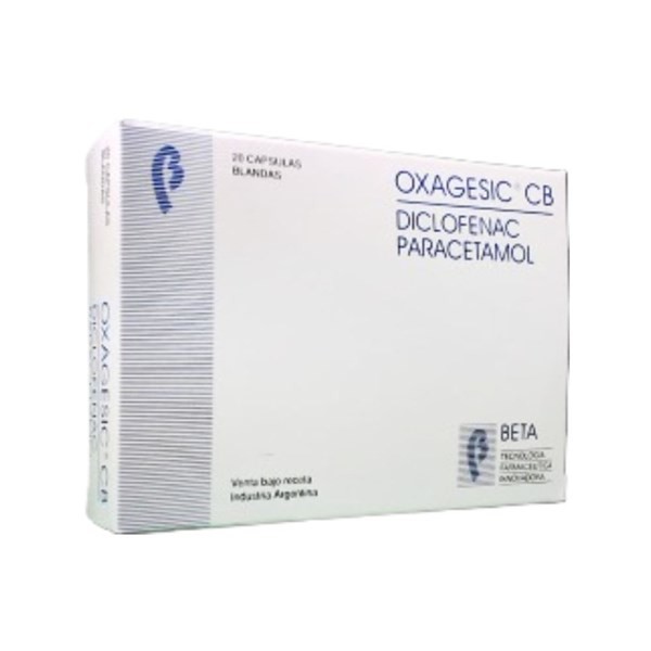 Beta Oxagesic Diclofenac Pot Sico + Paracetamol x 20 Cáps Blandas #1