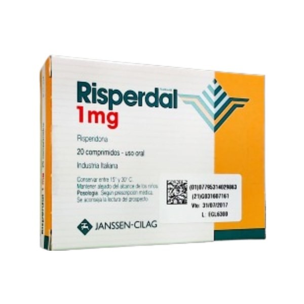 Janssen Cilag Risperdal Risperidona 1 Mg x 20 Comp #1