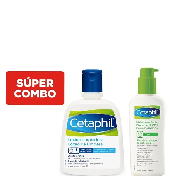 Combo Cetaphil Limpiador + Hidratante Fps 15 #1