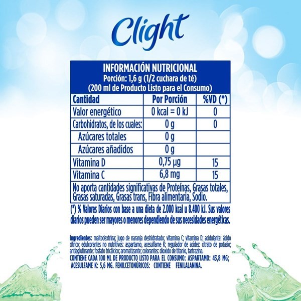 Jugo en Polvo  clight Limonada 8 g alt