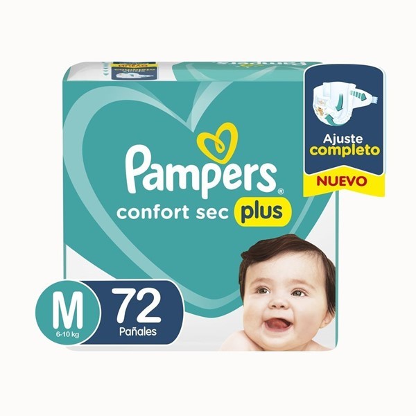 Pampers Pañales Confort Sec Plus (72 Unidades) m #1