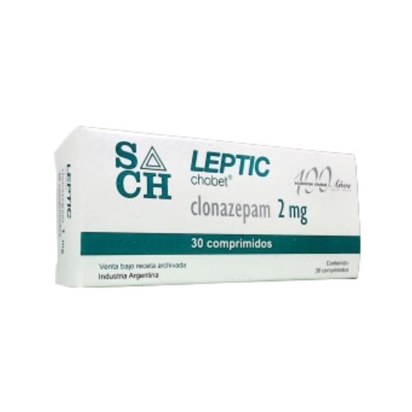 Soubeiran Chobe Leptic Clonazepam 2 Mg x 30 Comp #1