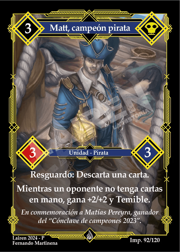 092 Matt, Campeon Pirata Precon Mago/Pirata - Coste 3