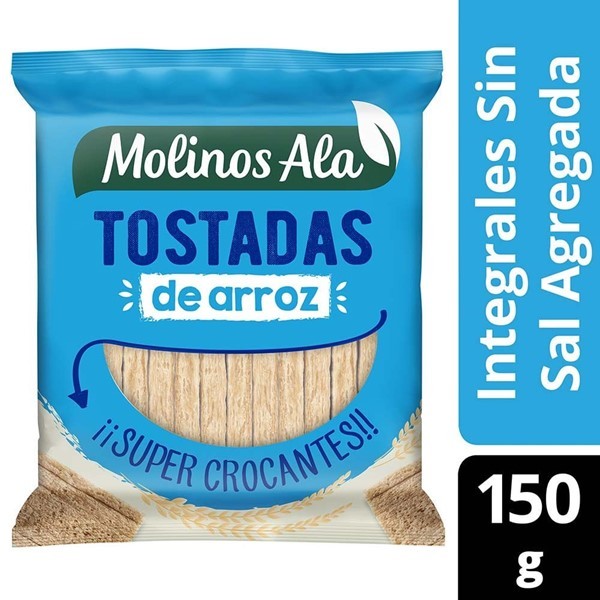 Tostadas Molinos Ala Integrales De Arroz Sin Sal 150 Gr #1