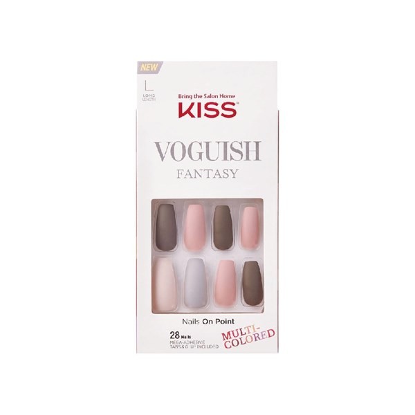 Impress Uñas Postizas Kiss Voguish Fantasy Glue-On Nails Chillout #1