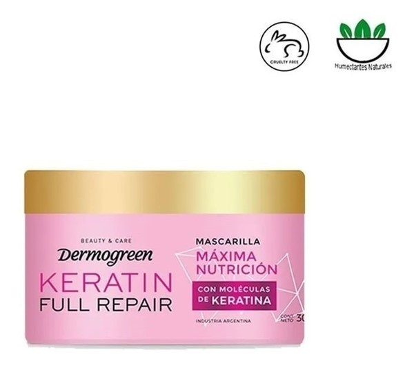Dermogreen Mascarilla Capilar Moleculas de Keratina 300 ml