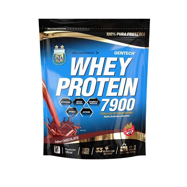 Gentech Suplemento Dietario Whey Protein Chocolate 7900 x 1000 g #1