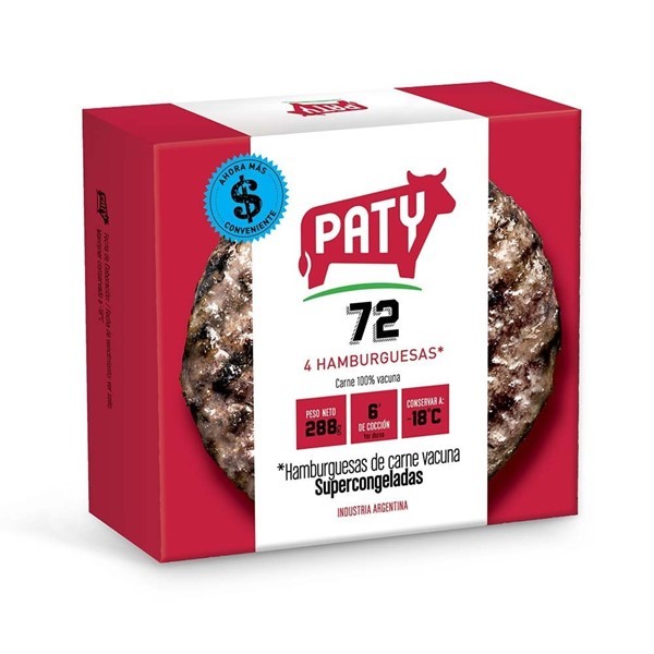 Hamburguesa Paty X 4     288grs #1